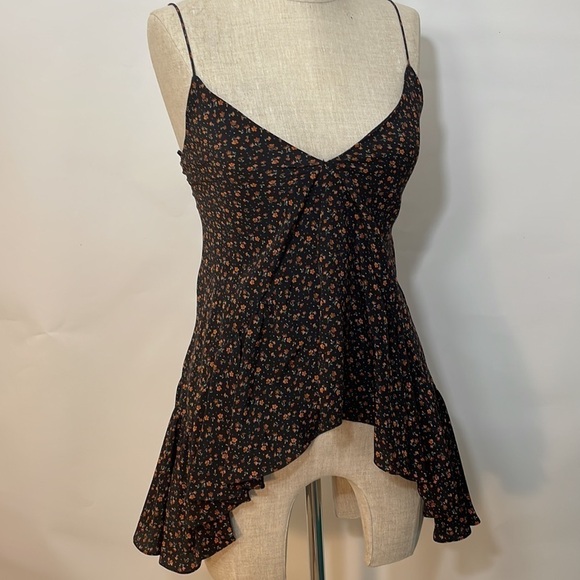 Michael Kors Collection Auburn Multi Vintage Floral Silk Tank Top size 0 - Picture 4 of 11